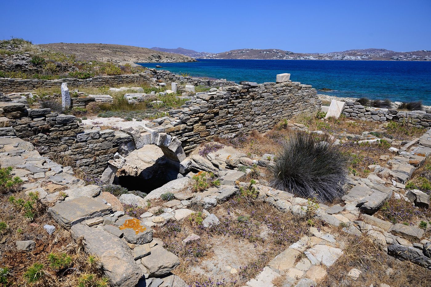 The synagogue ruins on Delos today.