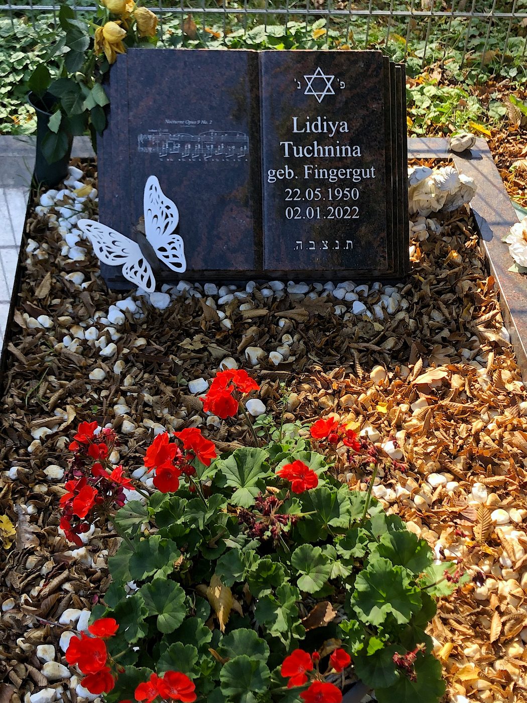A Jewish headstone in Dusseldorf's Derendorf cemetery today