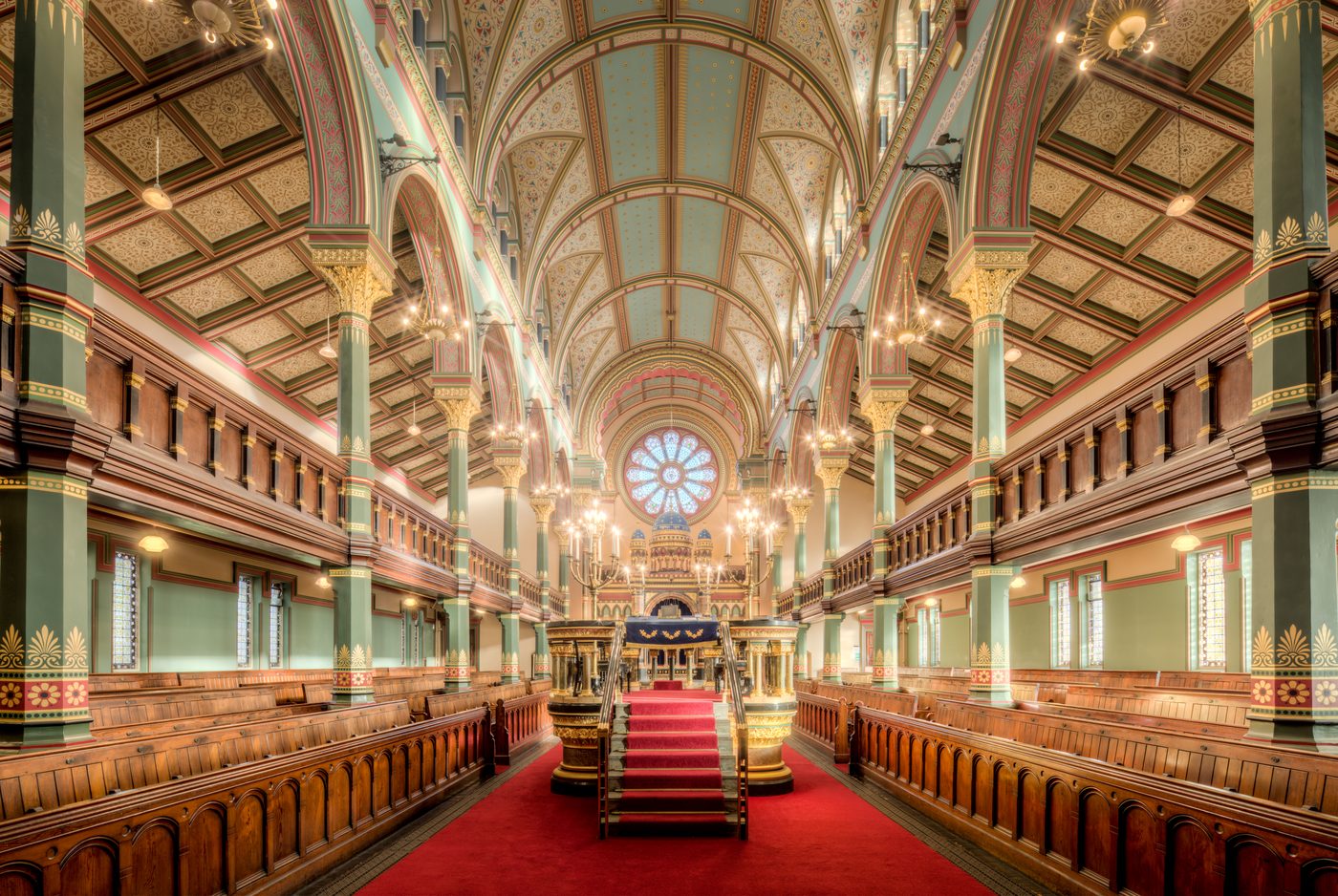 The nave of Princes Road Synagogue today in Liverpool.