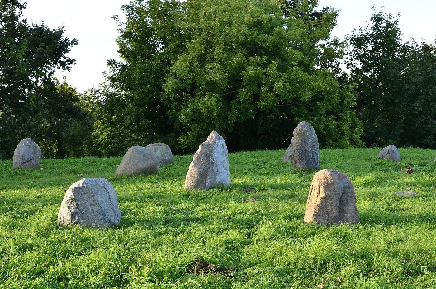 Old Jewish cemetery stones in Łomża today.