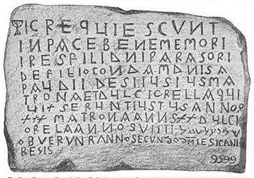The Narbonne inscription, an early trace of Jewish life in France.