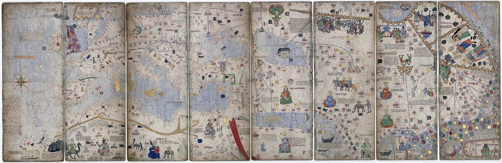 Catalan Atlas page by Abraham Cresques, 1375.