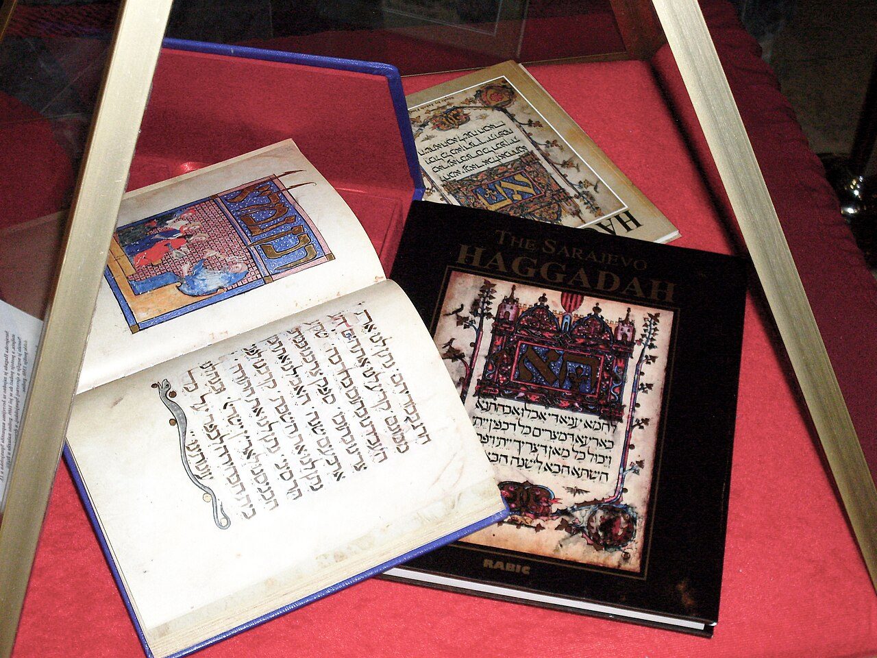 Illuminated page from the Sarajevo Haggadah, a 14th-century Sephardi Passover Haggadah