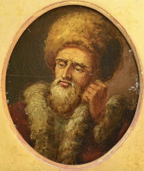 Portrait of Yisrael Friedman of Ruzhin, used as a dynasty image rather than a town view.