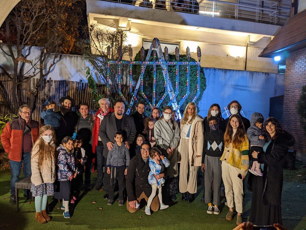 A community gathering in Seoul today at Chabad.