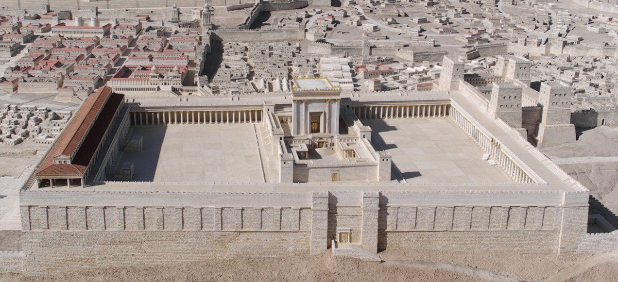 Scale model of the Second Temple and its courts on the Temple Mount